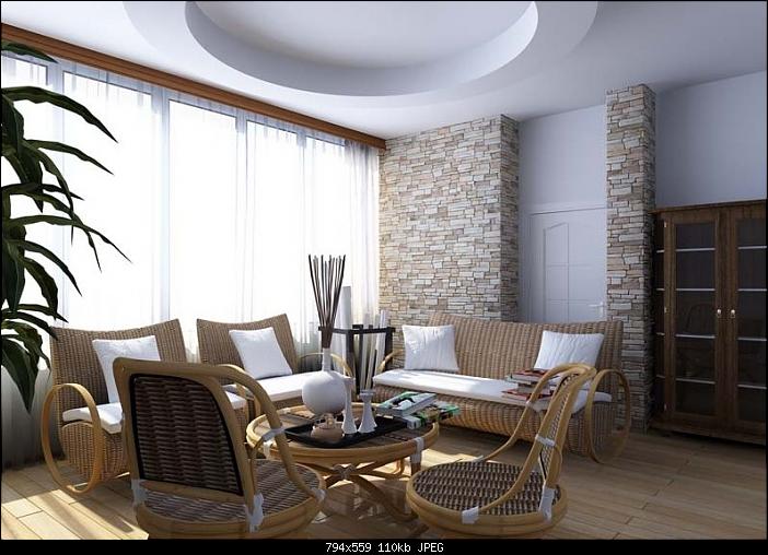 Simple and Comfortable Countryside Style Living Room 3Ds MAX model Download Free